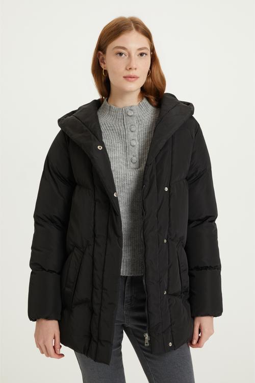  KAPÜŞONLU KAPİTONELİ MONT