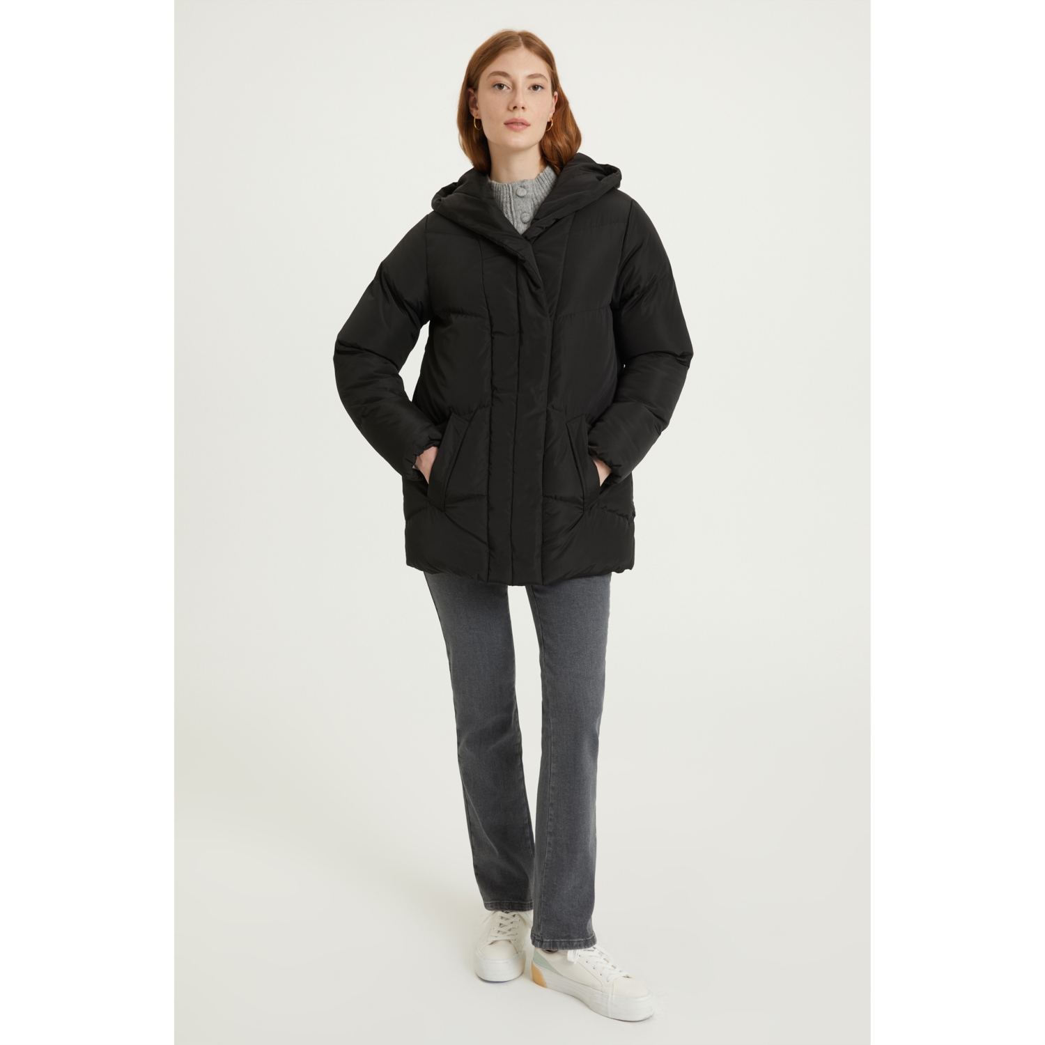 KAPÜŞONLU KAPİTONELİ MONT