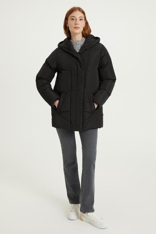  KAPÜŞONLU KAPİTONELİ MONT