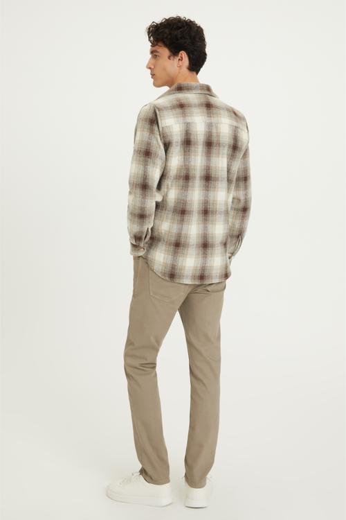  EKOSELİ YÜN KARIŞIMLI GÖMLEK CEKET