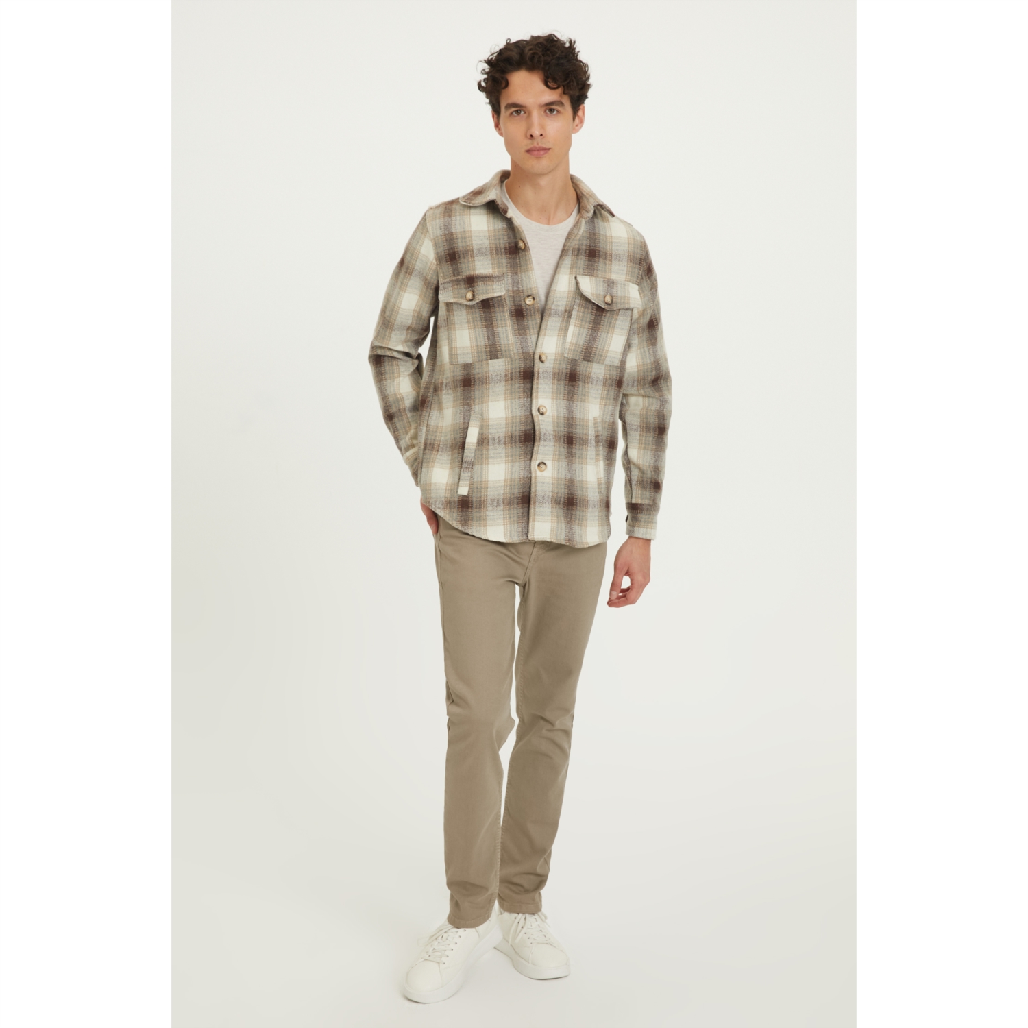 EKOSELİ YÜN KARIŞIMLI GÖMLEK CEKET