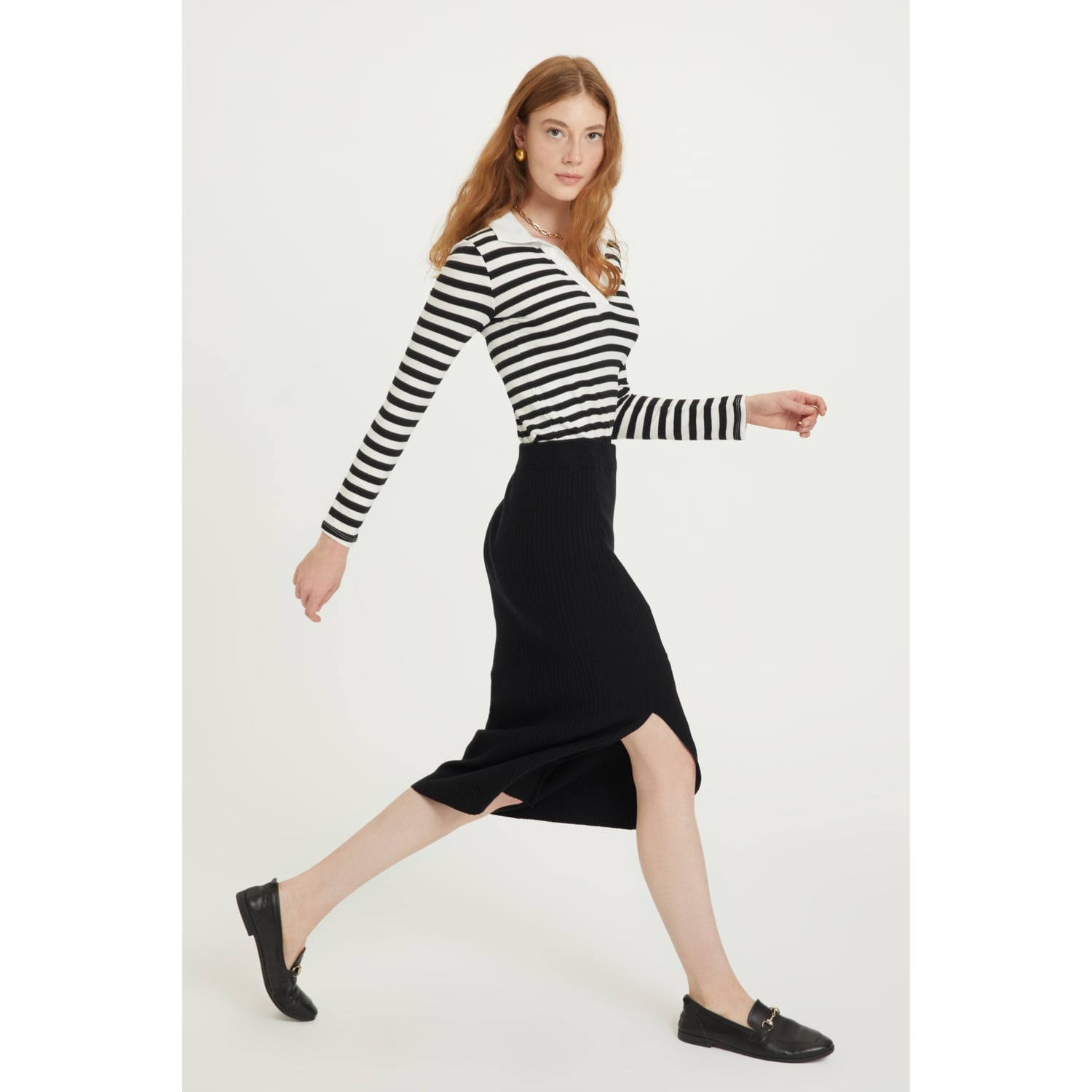 DAR KESİM MİDİ TRİKO ETEK