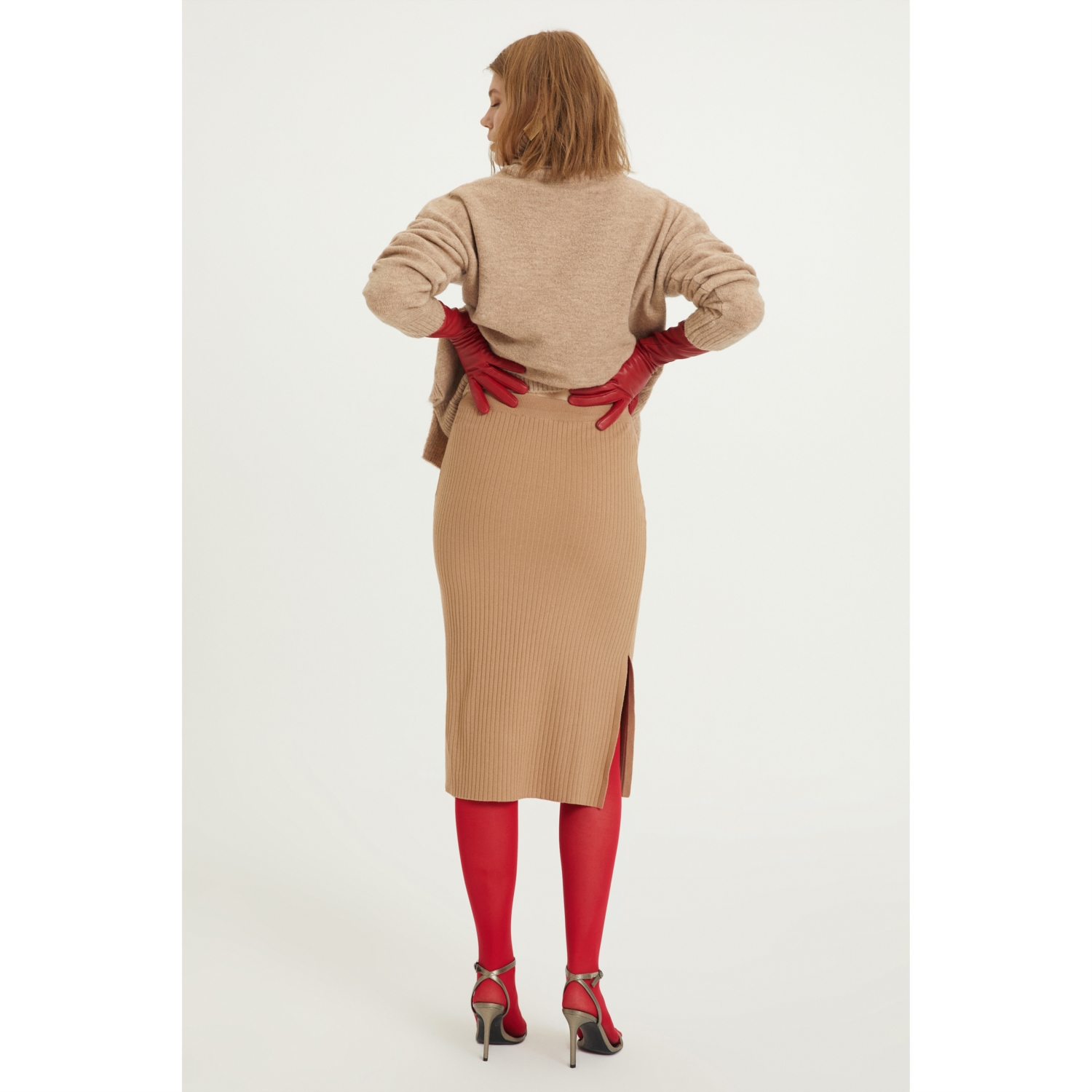 DAR KESİM MİDİ TRİKO ETEK