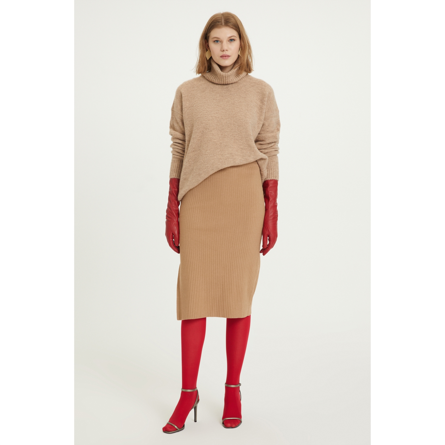 DAR KESİM MİDİ TRİKO ETEK