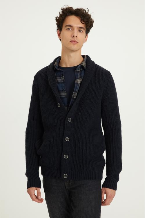  ŞAL YAKA DÜĞMELİ TRİKO HIRKA