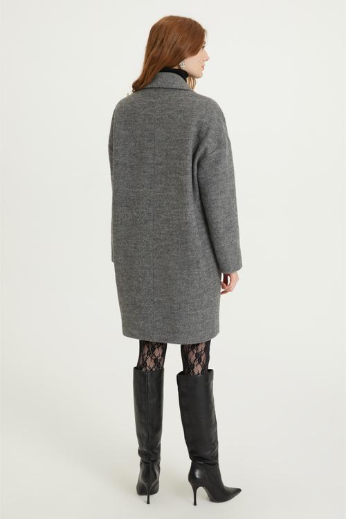  DÜĞMELİ KAŞE PALTO