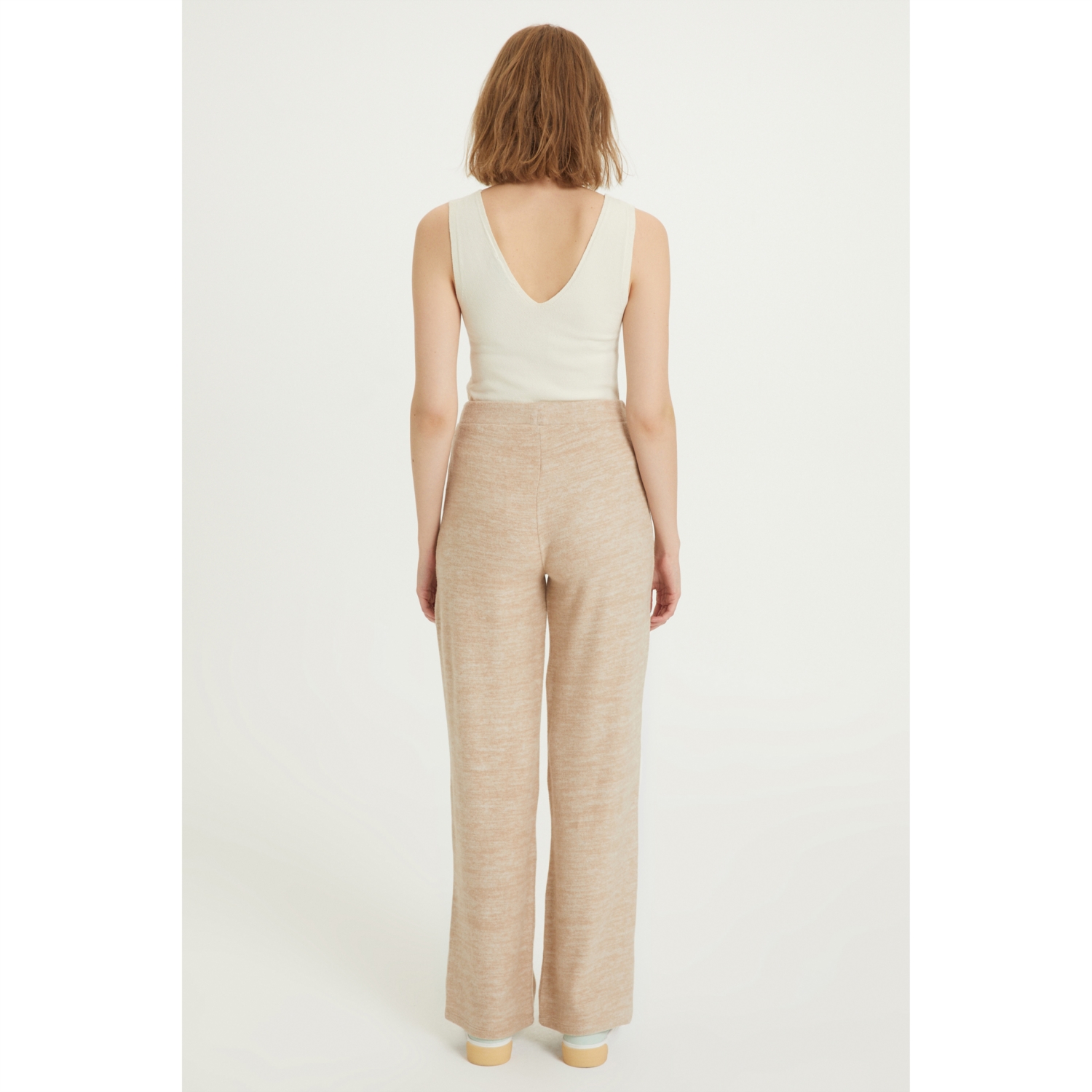 VİSKON KARIŞIMLI GENİŞ PAÇA ÖRME PANTOLON