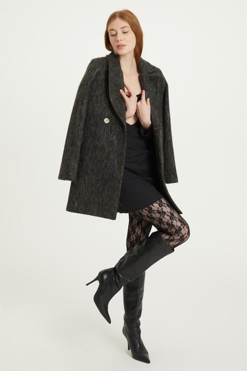  FİYONK DETAYLI DAR KESİM MİNİ ELBİSE