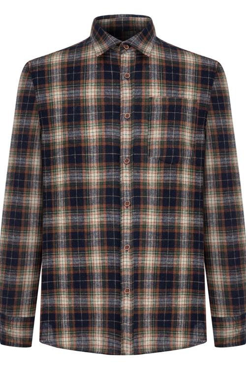  YÜN KARIŞIMLI EKOSELİ REGULAR FIT GÖMLEK