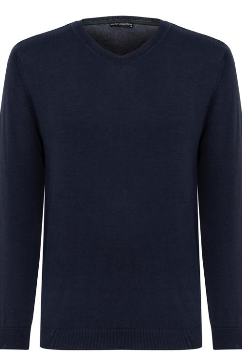  PAMUKLU V YAKA TRİKO KAZAK