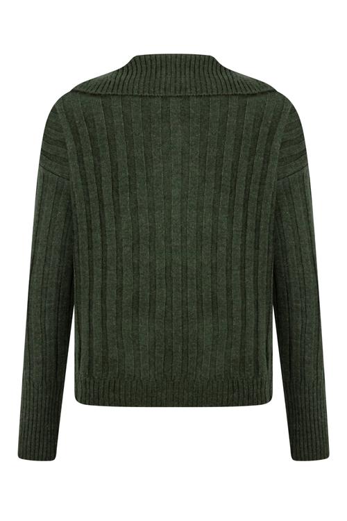  FERMUARLI POLO YAKA TRİKO KAZAK