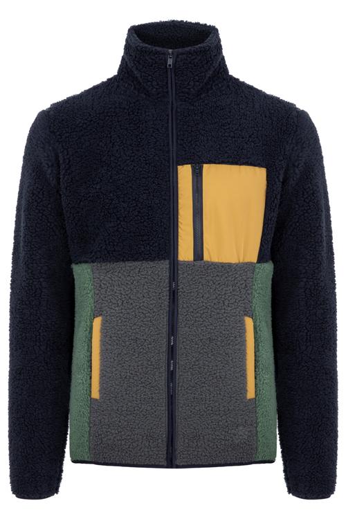  RENK BLOKLU FERMUARLI POLAR SWEATSHIRT