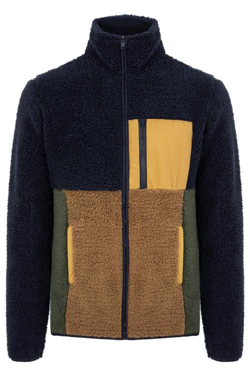  RENK BLOKLU FERMUARLI POLAR SWEATSHIRT