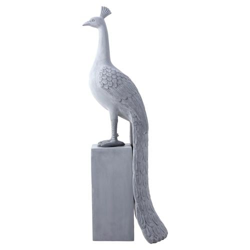  STANDING PEACOCK 157CM GRİ