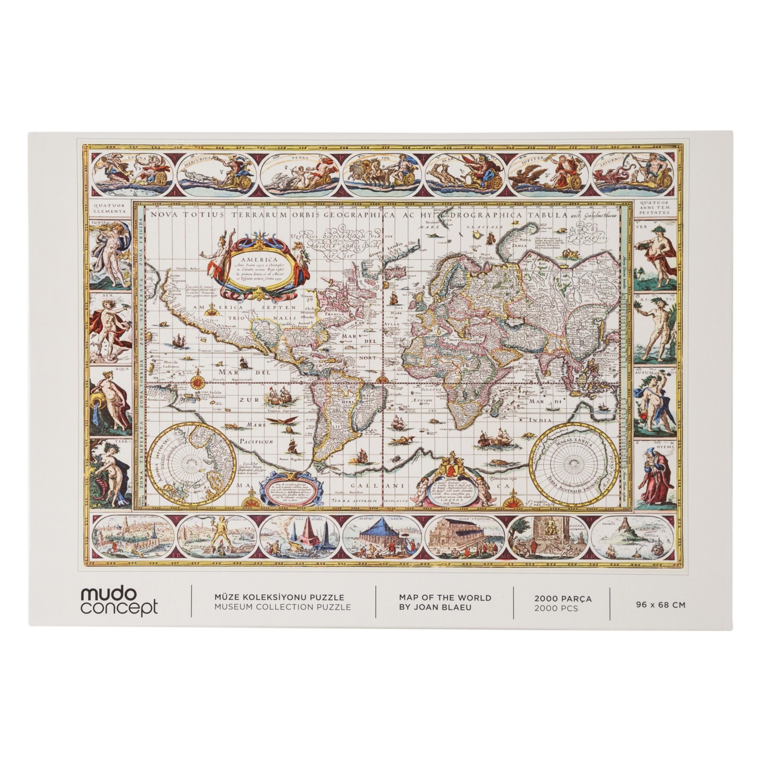 WORLD MAP 2000 PARÇA PUZZLE