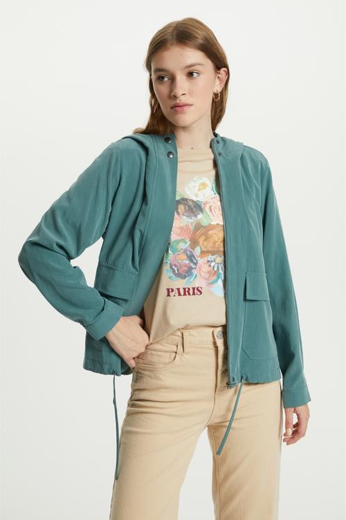  KAPÜŞONLU LİYOSEL CEKET