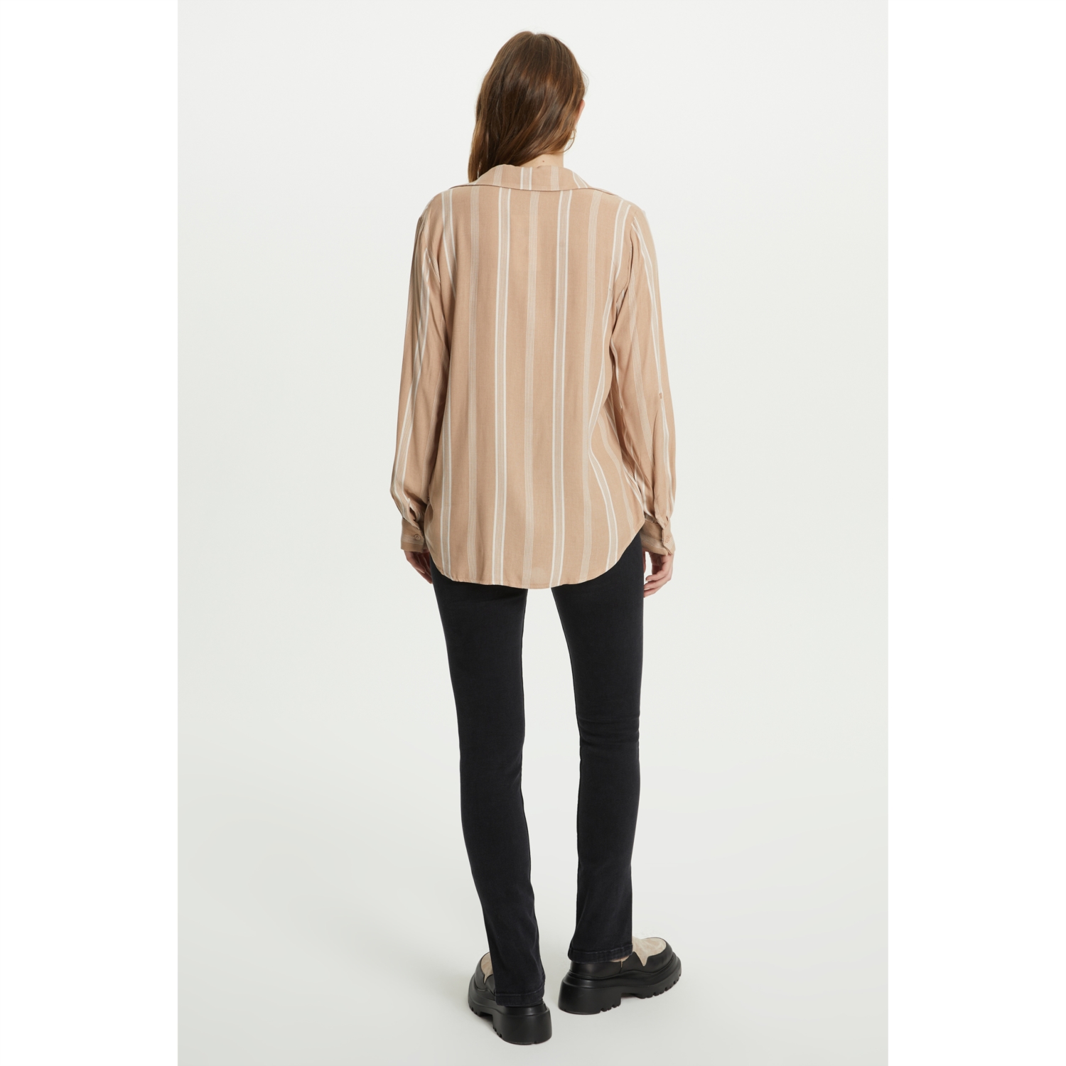 ÇİZGİLİ REGULAR FIT VİSKOZ GÖMLEK