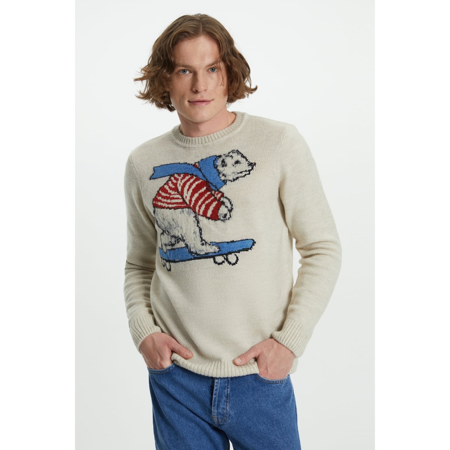 JAKARLI BİSİKLET YAKA TRİKO KAZAK