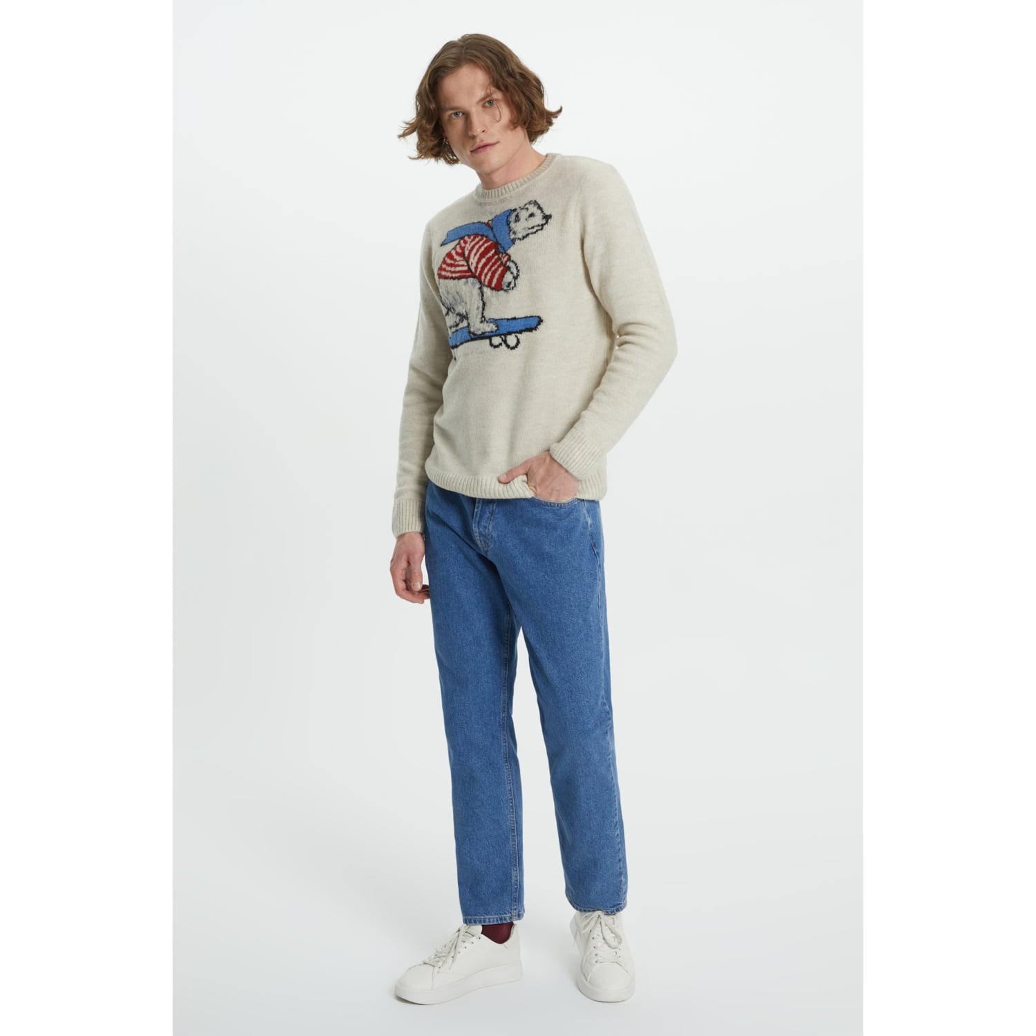 JAKARLI BİSİKLET YAKA TRİKO KAZAK