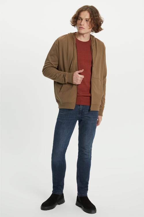  KAPÜŞONLU FERMUARLI SWEATSHIRT