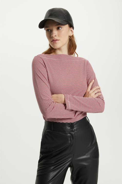  ÇİZGİLİ UZUN KOLLU T-SHIRT