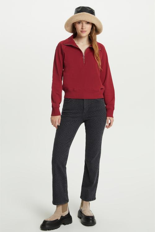  DİK YAKA FERMUARLI SWEATSHIRT