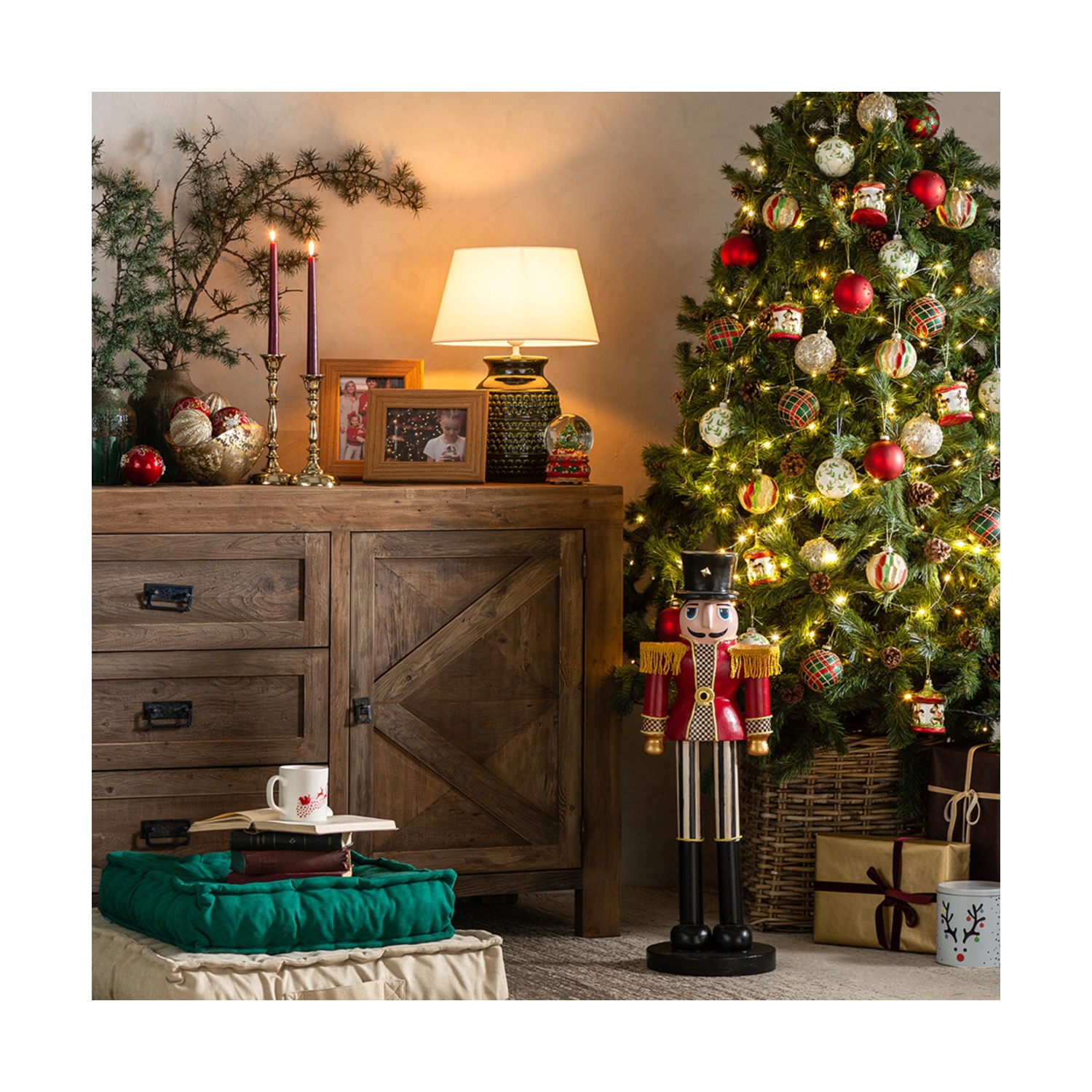 CARRIE MİNDER KOYU YEŞİL 45X45X11CM