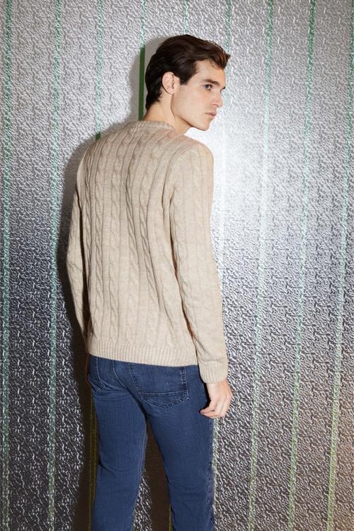  SAÇ ÖRGÜ BİSİKLET YAKA TRİKO KAZAK