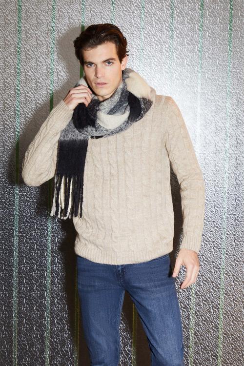  SAÇ ÖRGÜ BİSİKLET YAKA TRİKO KAZAK