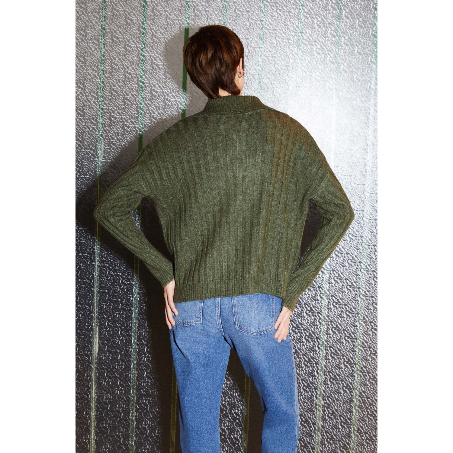 FERMUARLI POLO YAKA TRİKO KAZAK