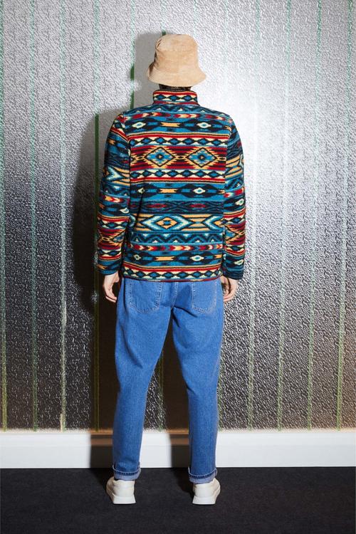  ETNİK DESENLİ POLAR SWEATSHIRT