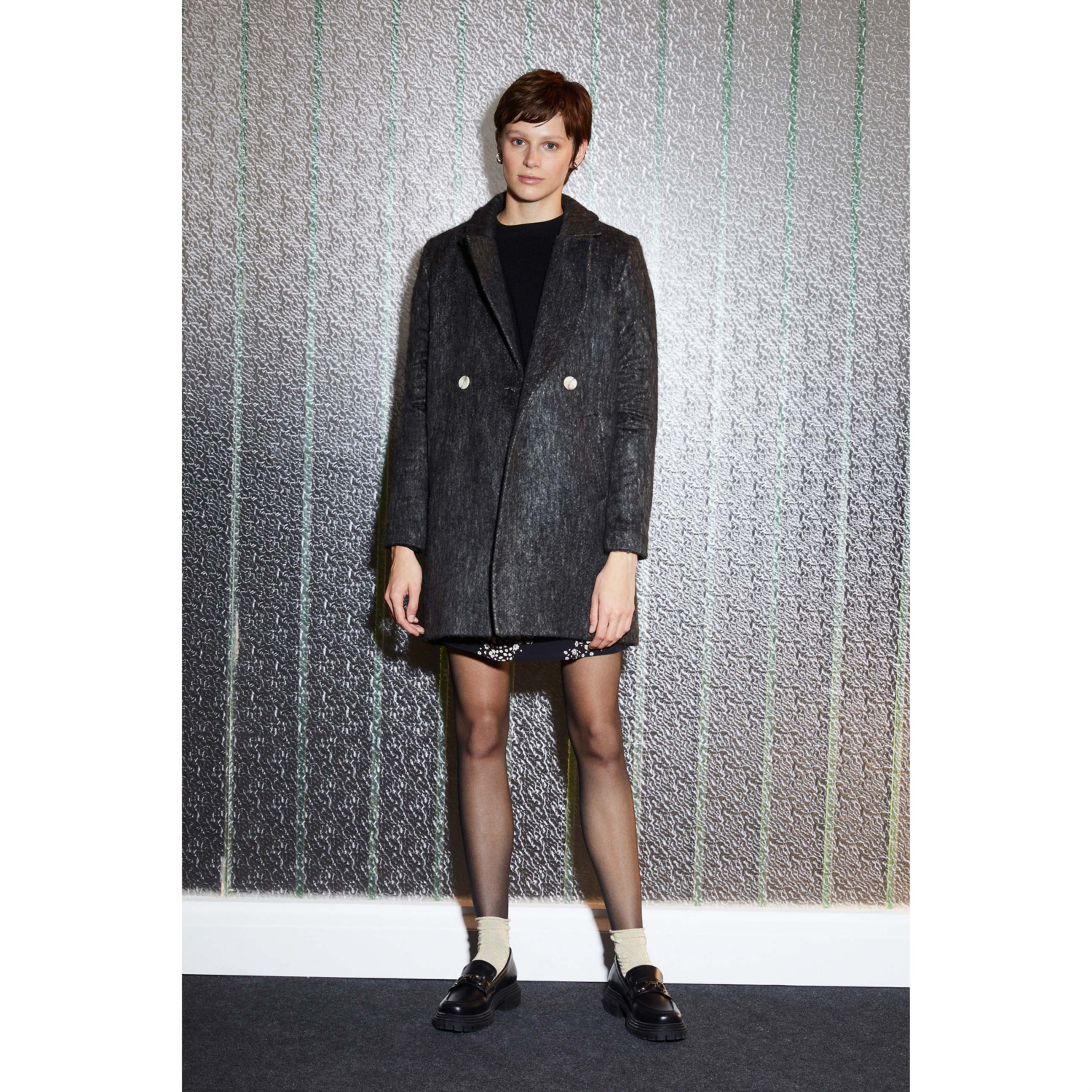 DÜĞMELİ KAŞE PALTO