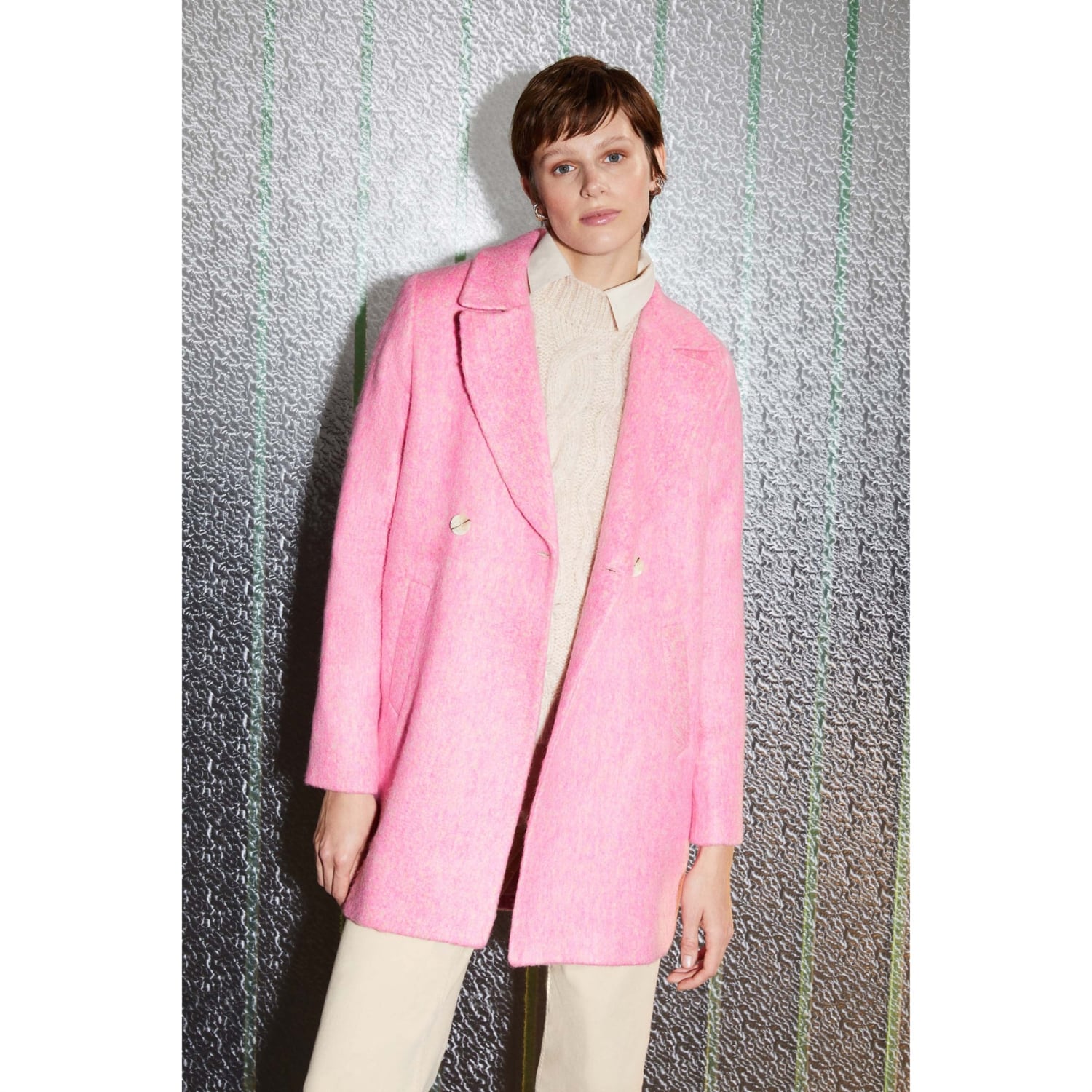 DÜĞMELİ KAŞE PALTO