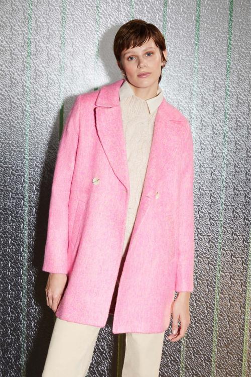  DÜĞMELİ KAŞE PALTO