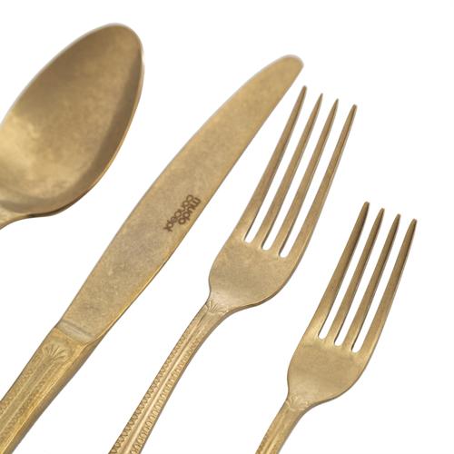  VICTORIAN 24 PARÇA ÇATAL KAŞIK BIÇAK TAKIMI-ESKİTME GOLD