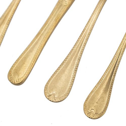  VICTORIAN 24 PARÇA ÇATAL KAŞIK BIÇAK TAKIMI-ESKİTME GOLD
