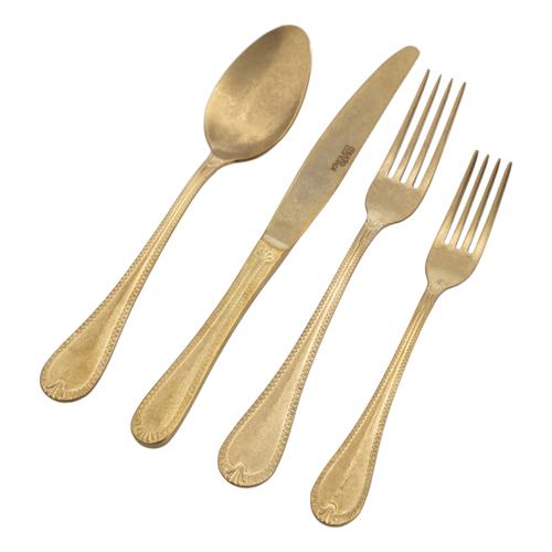  VICTORIAN 24 PARÇA ÇATAL KAŞIK BIÇAK TAKIMI-ESKİTME GOLD