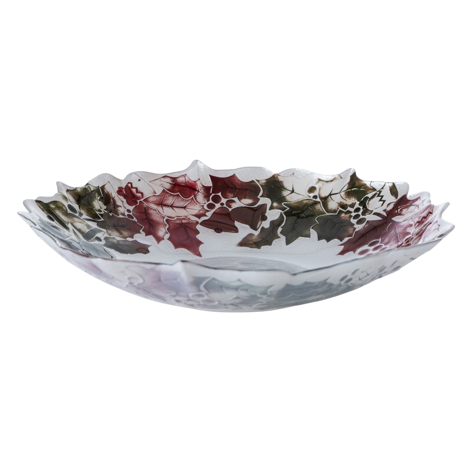 RED-GREEN LEAF DEKORATİF TABAK 40CM