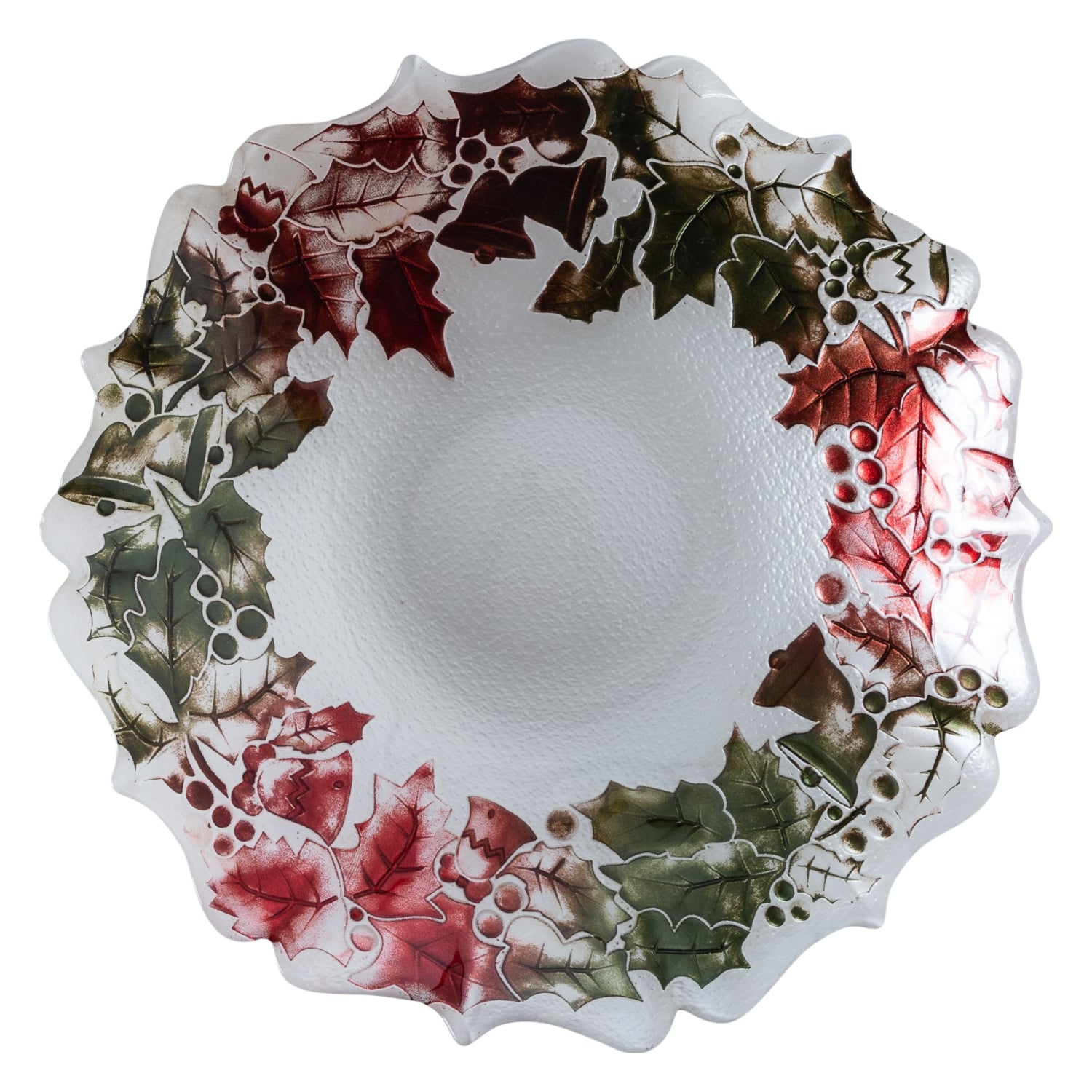 RED-GREEN LEAF DEKORATİF TABAK 40CM