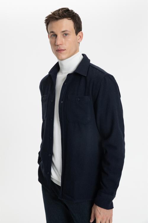  YÜN KARIŞIMLI REGULAR FIT GÖMLEK