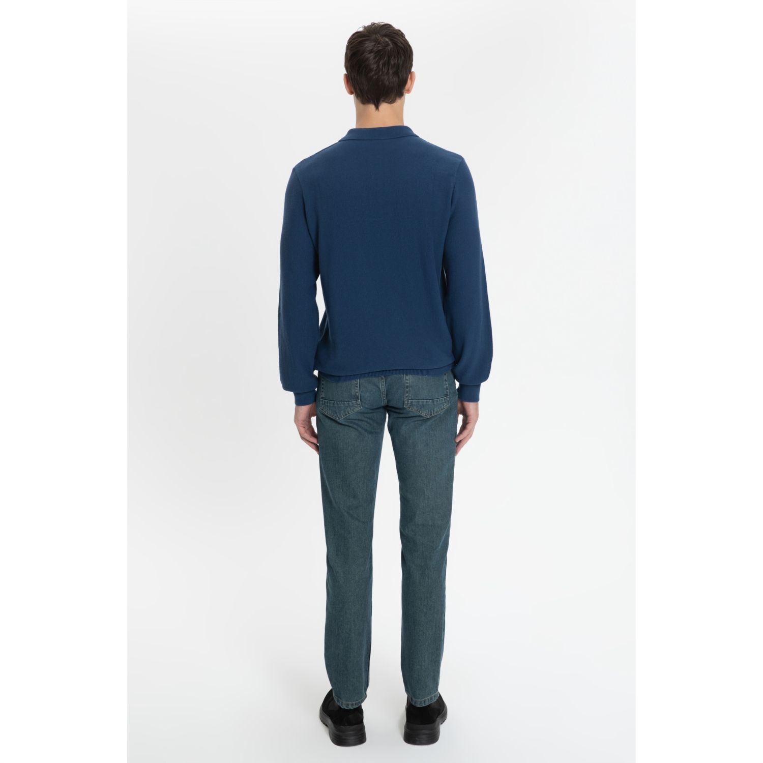 PAMUKLU POLO YAKA TRİKO KAZAK