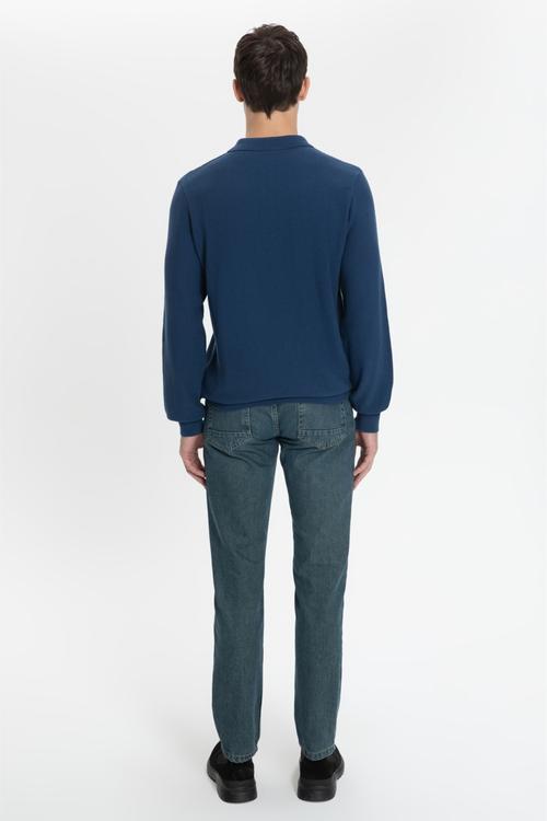  PAMUKLU POLO YAKA TRİKO KAZAK