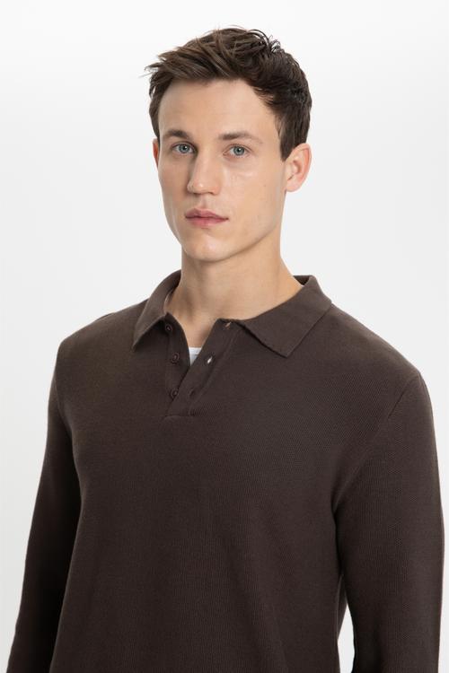  PAMUKLU POLO YAKA TRİKO KAZAK