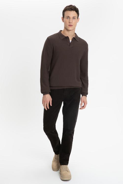  PAMUKLU POLO YAKA TRİKO KAZAK