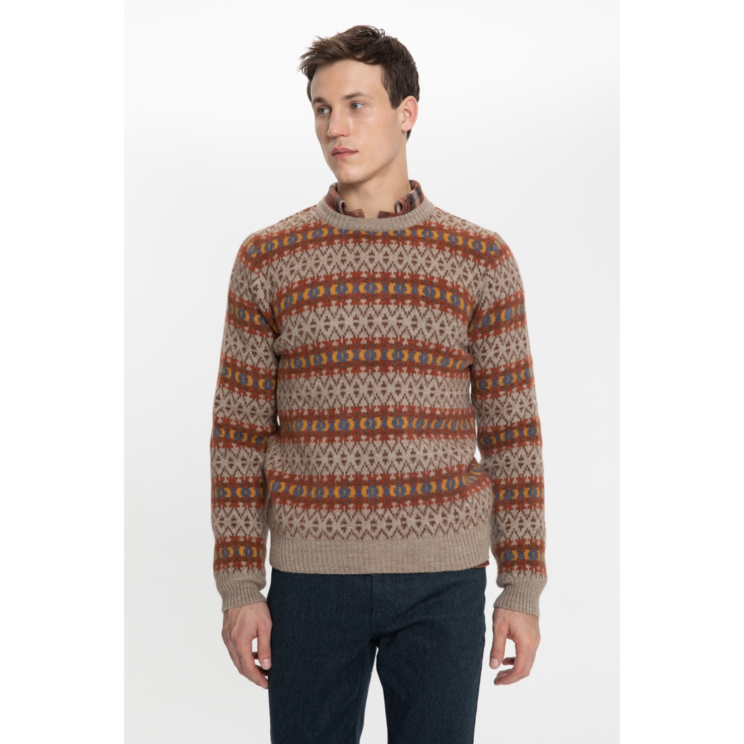 JAKARLI BİSİKLET YAKA TRİKO KAZAK