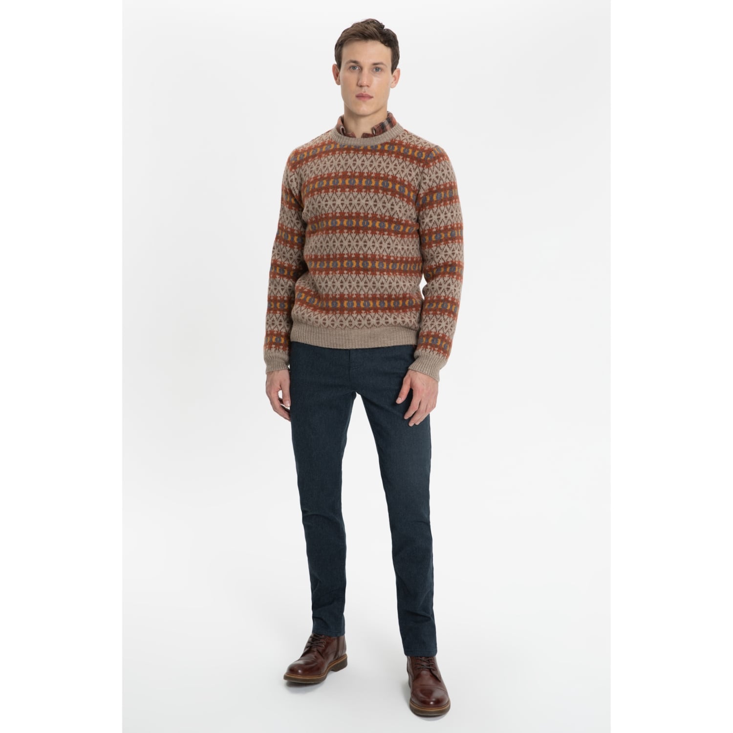 JAKARLI BİSİKLET YAKA TRİKO KAZAK