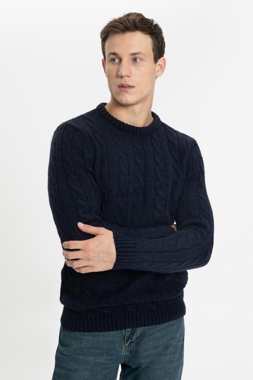  SAÇ ÖRGÜ BİSİKLET YAKA TRİKO KAZAK