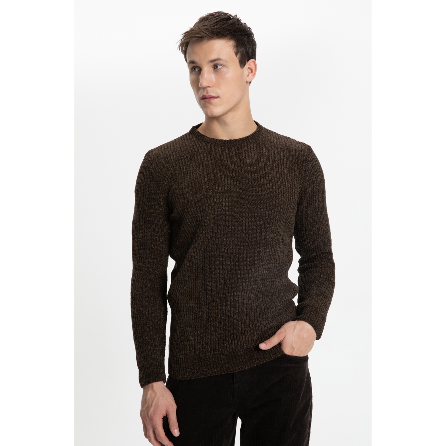 BİSİKLET YAKA TRİKO KAZAK