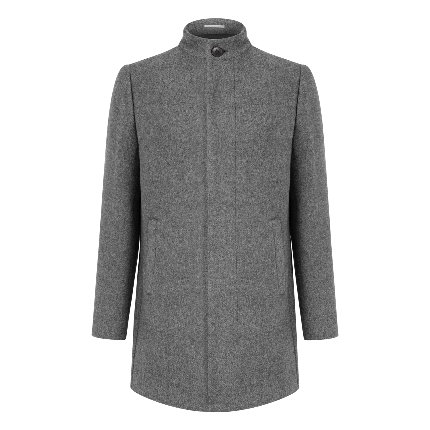 YÜN KARIŞIMLI DİK YAKA KAŞE KABAN