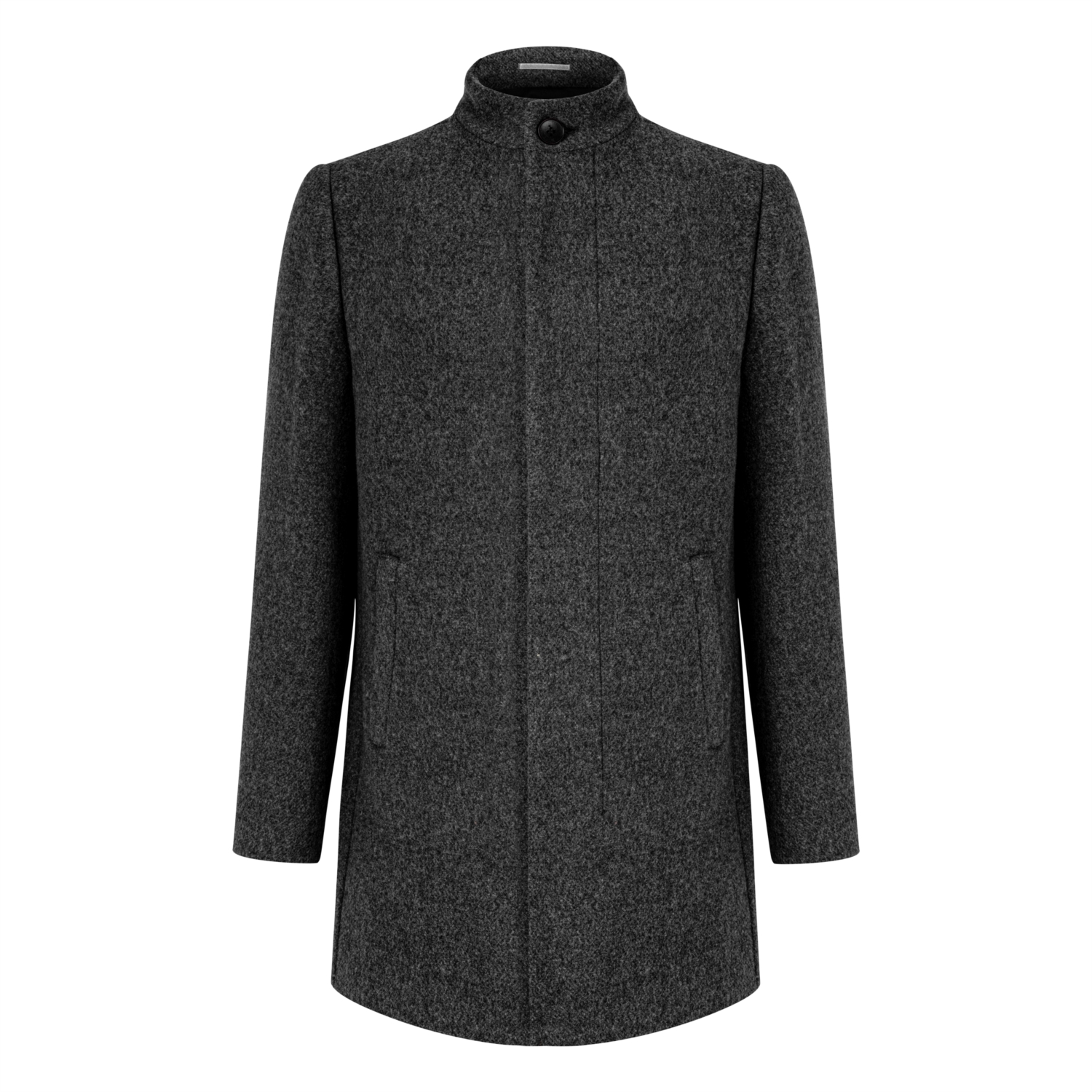 YÜN KARIŞIMLI DİK YAKA KAŞE KABAN